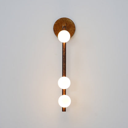 Brass Glass Tube Wall Light - 7 Heads A Φ 4.7 x H 39.4 Brass, Hardwired Wall Sconce, detail 63