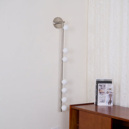 Brass Glass Tube Plug-In Wall Light, Plug-In Wall Sconce, detail 79