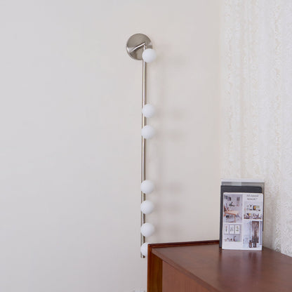 Brass Glass Tube Wall Light - 7 Heads A Φ 4.7 x H 39.4 Brass, Hardwired Wall Sconce, detail 81