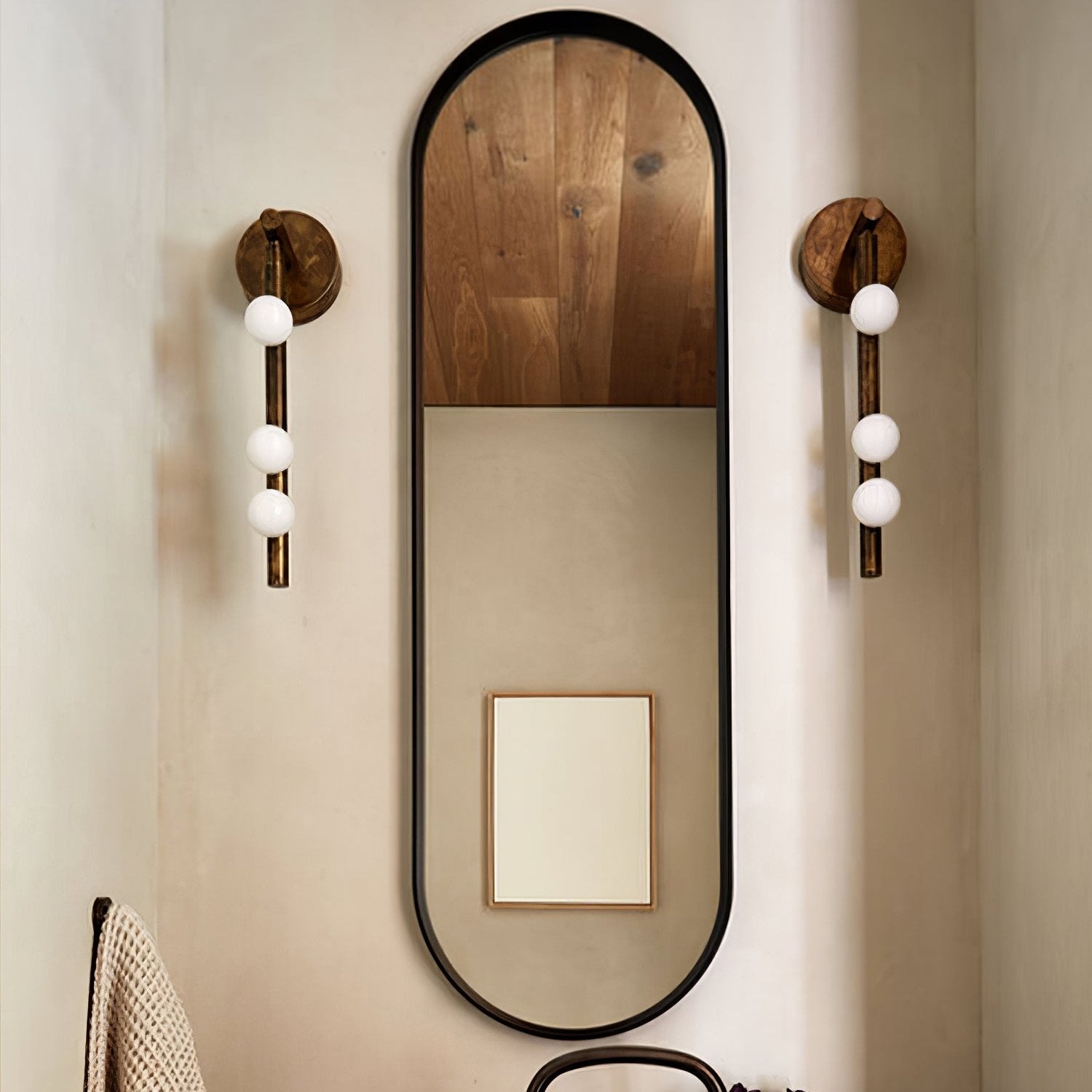 Brass Glass Tube Plug-In Wall Light, Plug-In Wall Sconce, detail 100