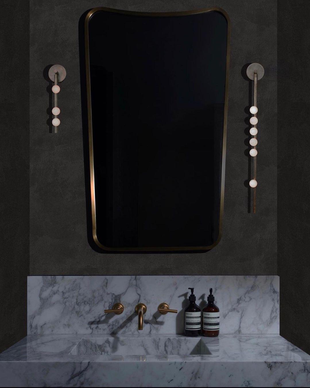 Brass Glass Tube Wall Light - 7 Heads A Φ 4.7 x H 39.4 Brass, Hardwired Wall Sconce, detail 39