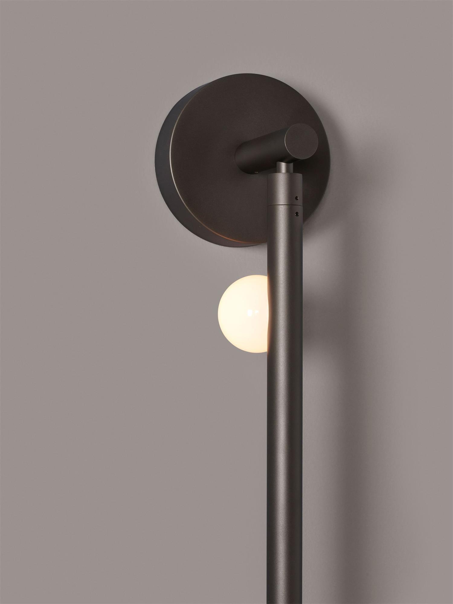 Brass Glass Tube Wall Light - 7 Heads A Φ 4.7 x H 39.4 Brass, Hardwired Wall Sconce, detail 45