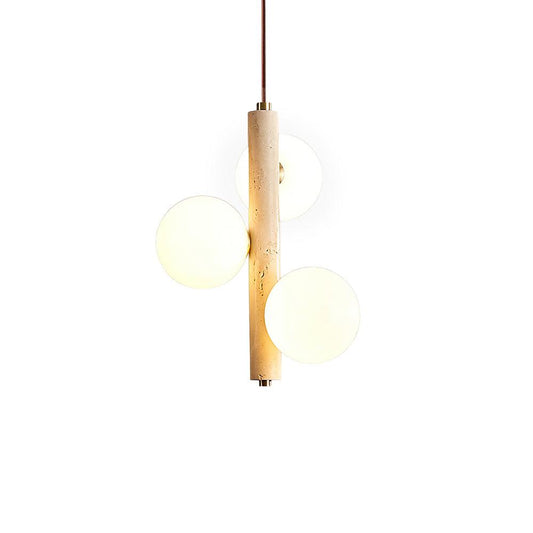 Bubble Ball Travertine Pendant Lamp - Tianguang Alabaster Lighting