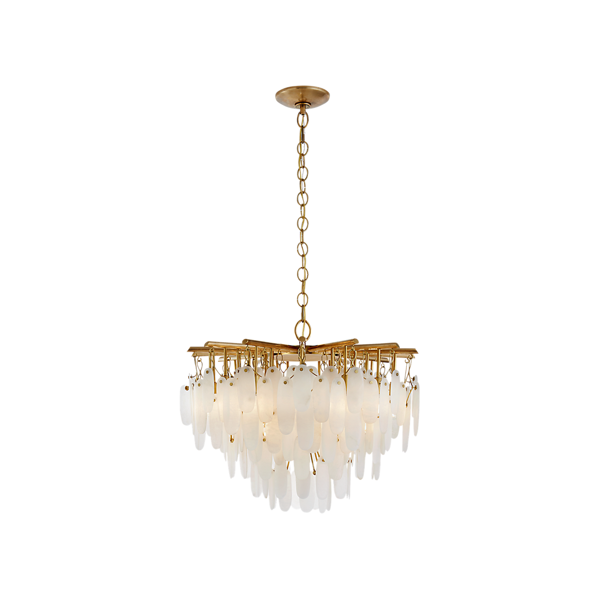 Cora Small Waterfall Alabaster Chandelier - Tianguang Alabaster Lighting