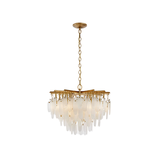 Cora Small Waterfall Alabaster Chandelier - Tianguang Alabaster Lighting
