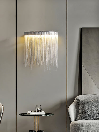 Cadena Tassel Wall Light, Hardwired Wall Sconce, detail 5