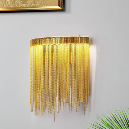 Cadena Tassel Wall Light, Hardwired Wall Sconce, detail 8