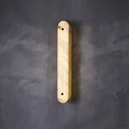 Calyxon Alabaster Wall Light - Dia 10cm x H 40cm Metal, Hardwired Wall Sconce, detail 12