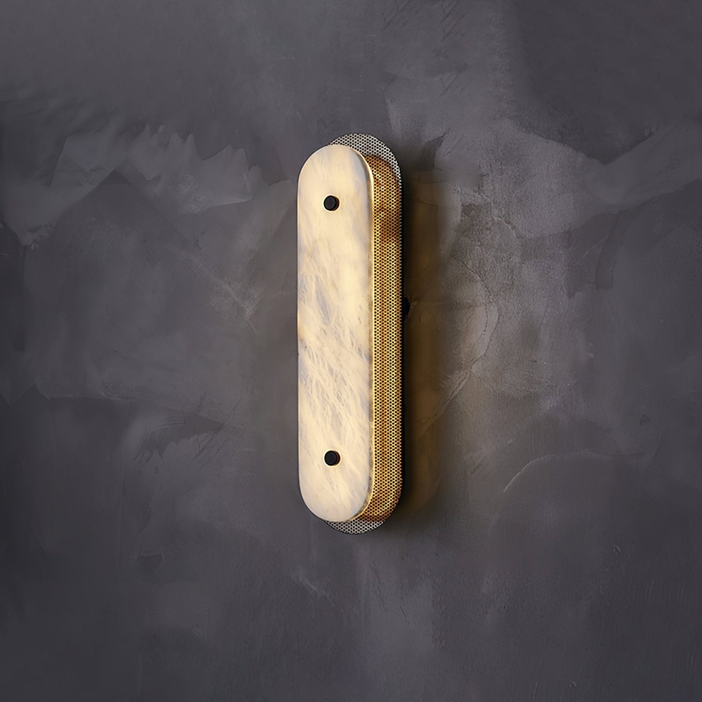 Calyxon Alabaster Wall Light - Dia 10cm x H 40cm Metal, Hardwired Wall Sconce, detail 11
