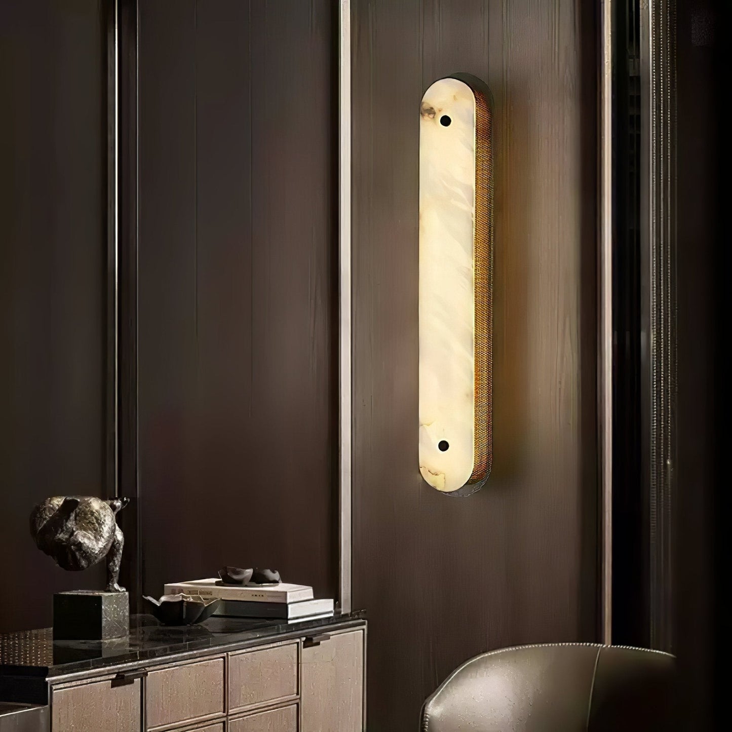 Calyxon Alabaster Wall Light - Wall Lamp, Hardwired Wall Sconce, detail 3