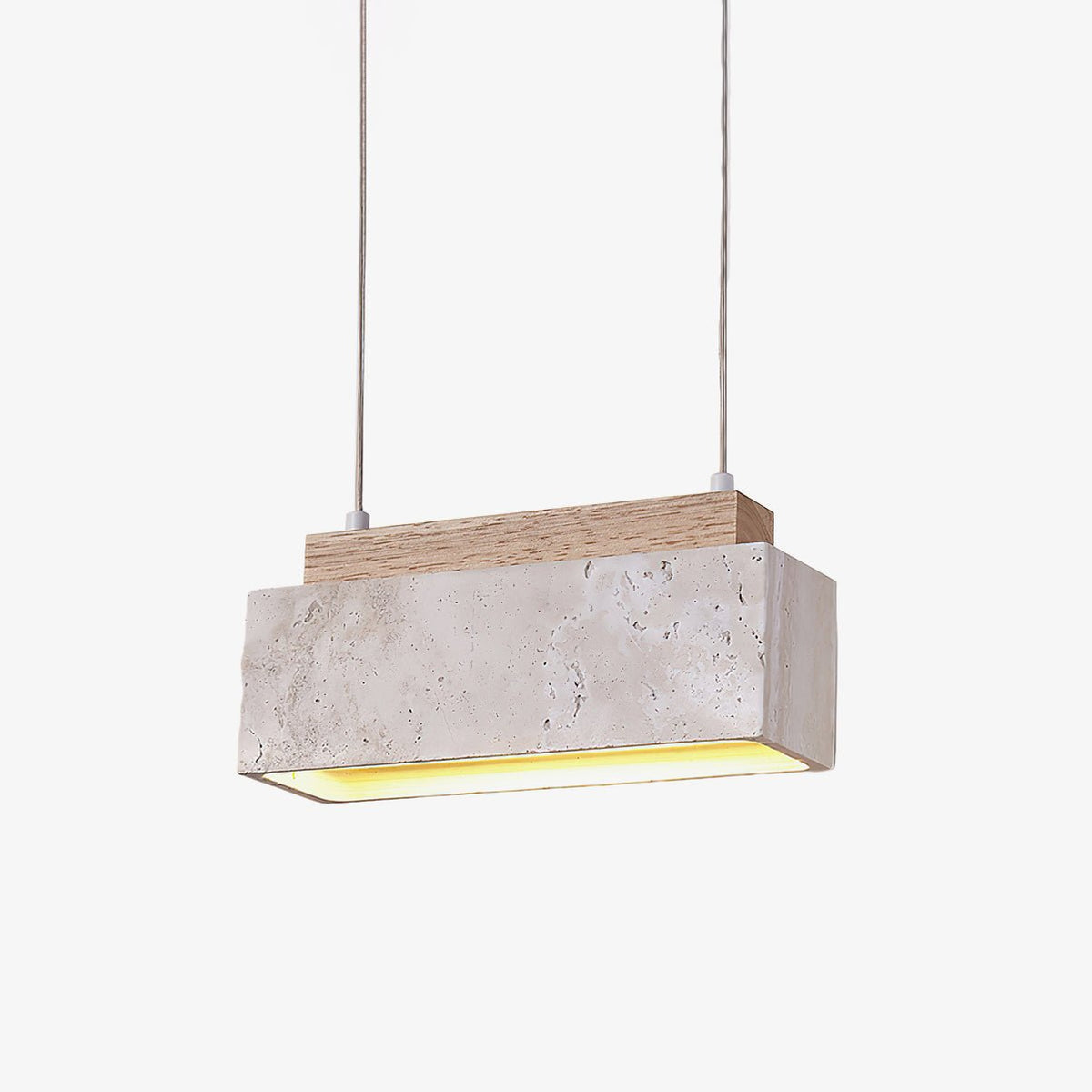 Canyon Crest Travertine Pendant Lamp 23 cm W x 10 cm H Wood Color - Tianguang Alabaster Lighting