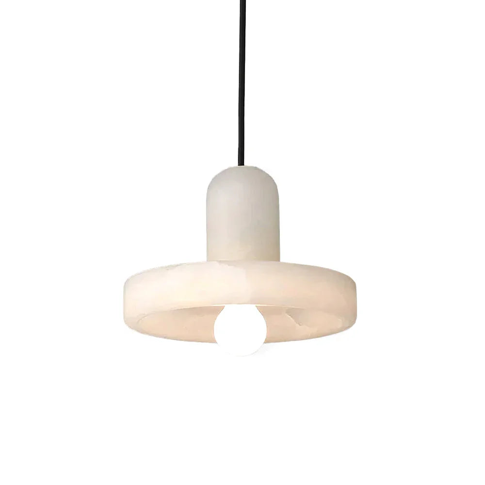 Carrara Alabaster Pendant Lamp 18 cm Dia - Tianguang Alabaster Lighting