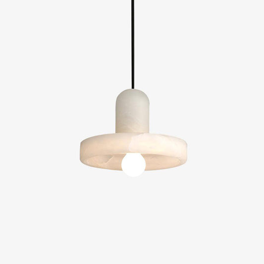 Carrara Alabaster Pendant Lamp 7.1 in Dia - Tianguang Alabaster Lighting