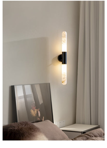 Cavoya Alabaster Wall Light, Hardwired Wall Sconce, detail 8