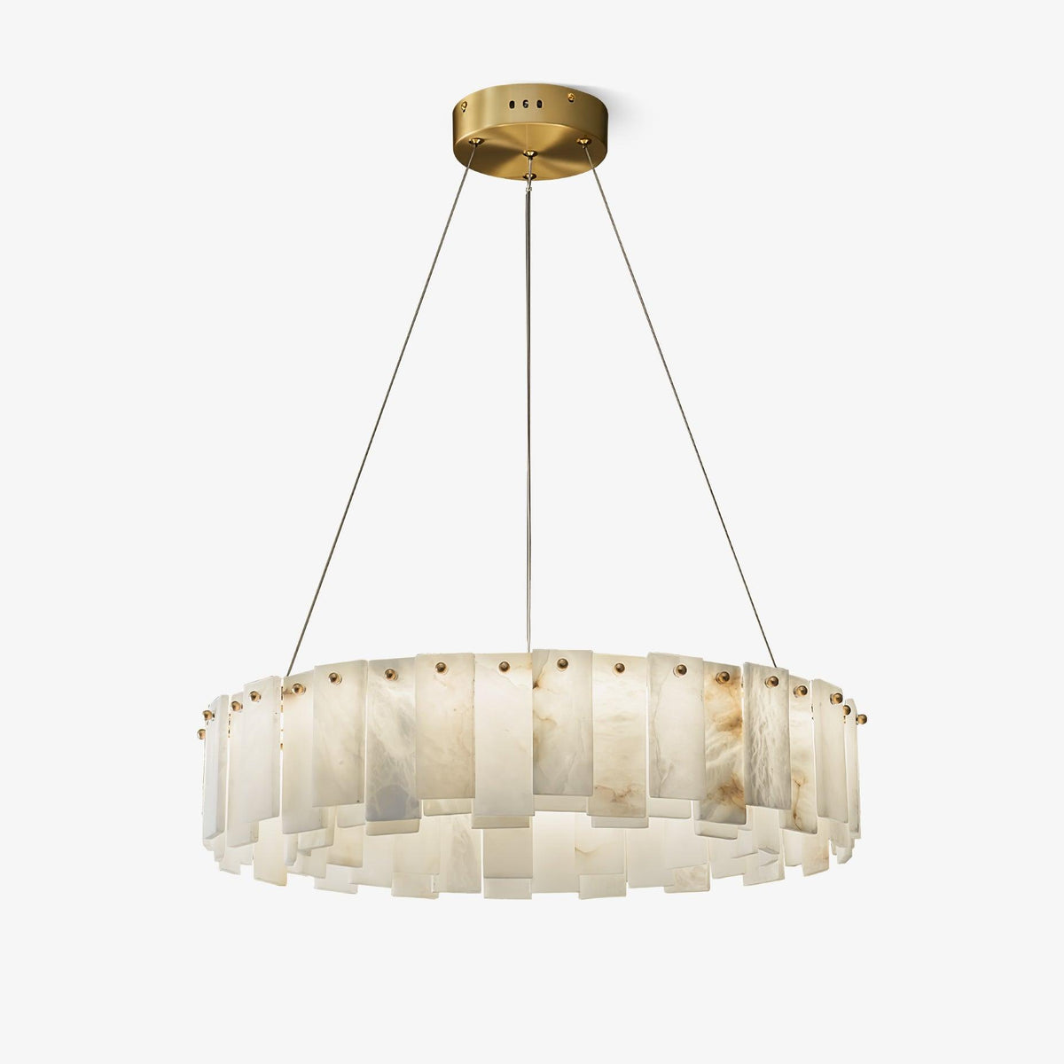 Celestial Alabaster Round Chandelier 45 cm Dia - Tianguang Alabaster Lighting