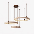 Celestial Orbit Travertine Chandelier 15.4 in Dia - Tianguang Alabaster Lighting
