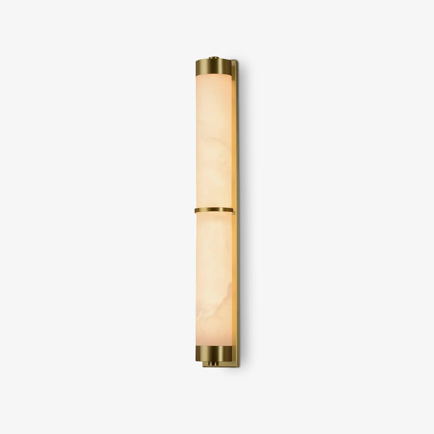 Cylindra Alabaster Brass Wall Light, Hardwired Wall Sconce, detail 2