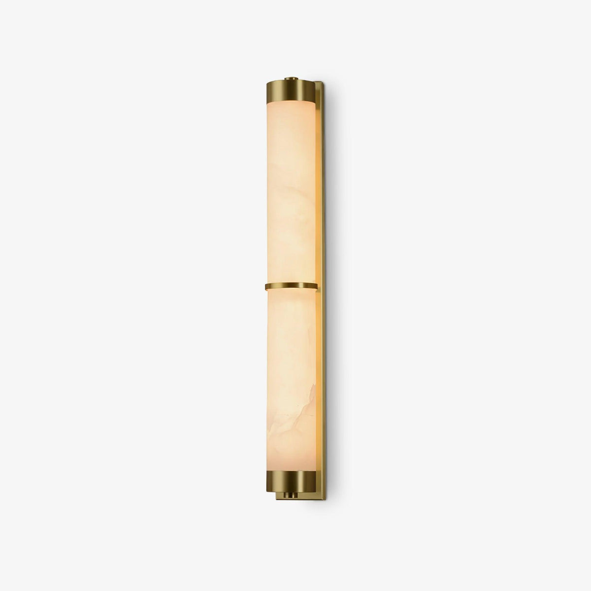 Cylindra Alabaster Brass Wall Light 60 cm H - Tianguang Alabaster Lighting