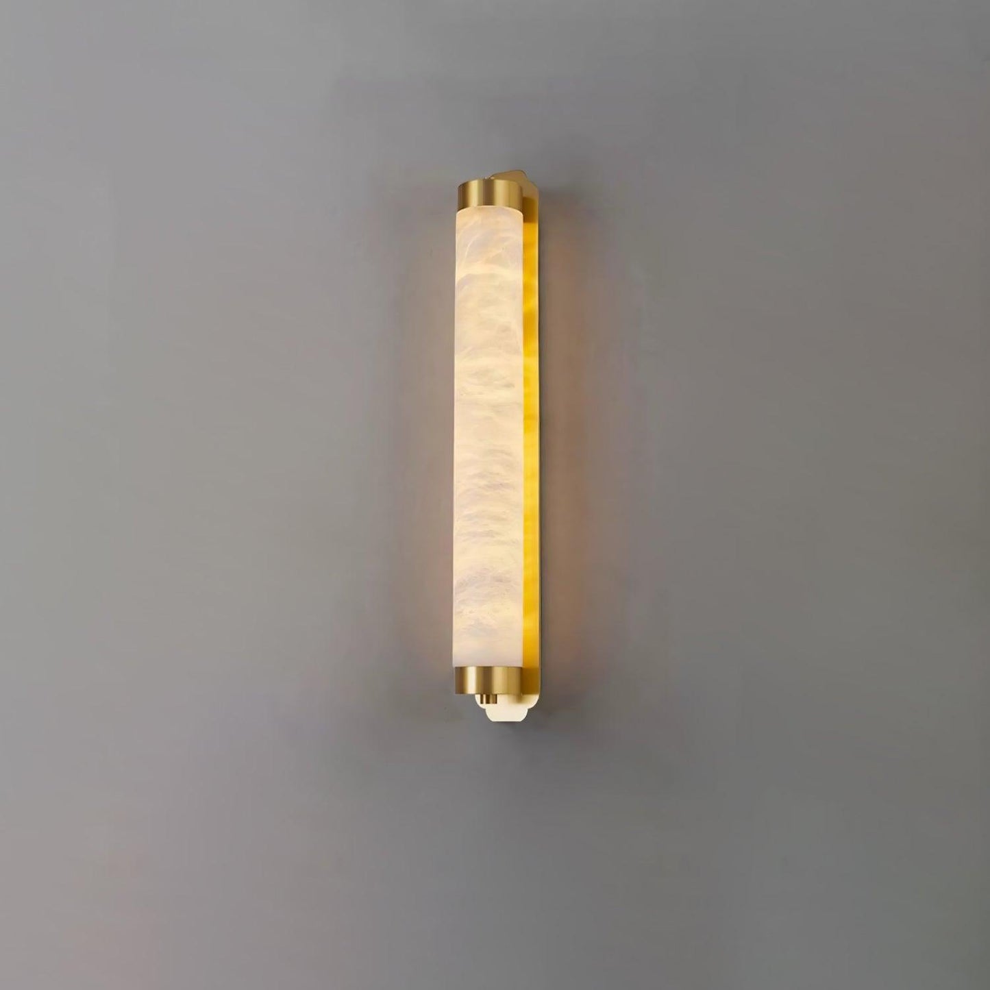 Cylindra Alabaster Brass Wall Light, Hardwired Wall Sconce, detail 27