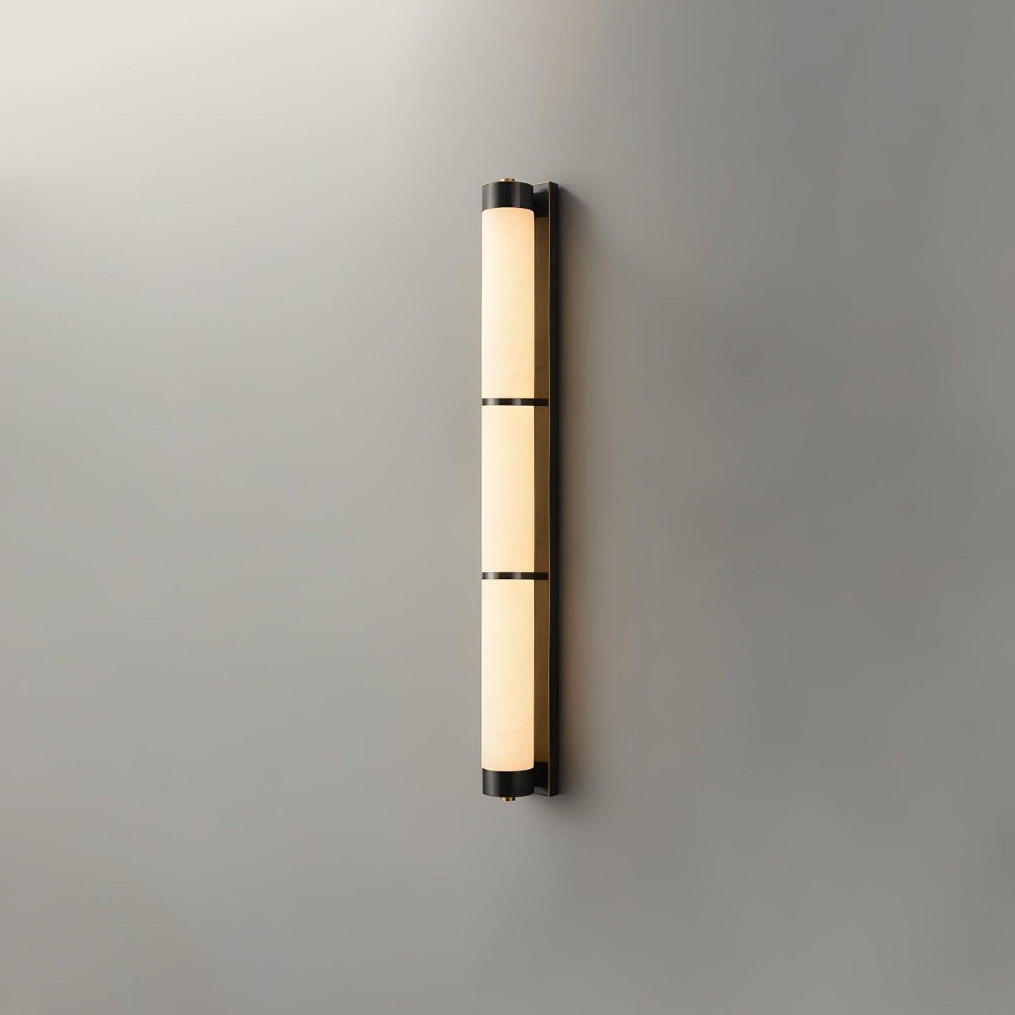 Cylindra Alabaster Brass Wall Light, Hardwired Wall Sconce, detail 30