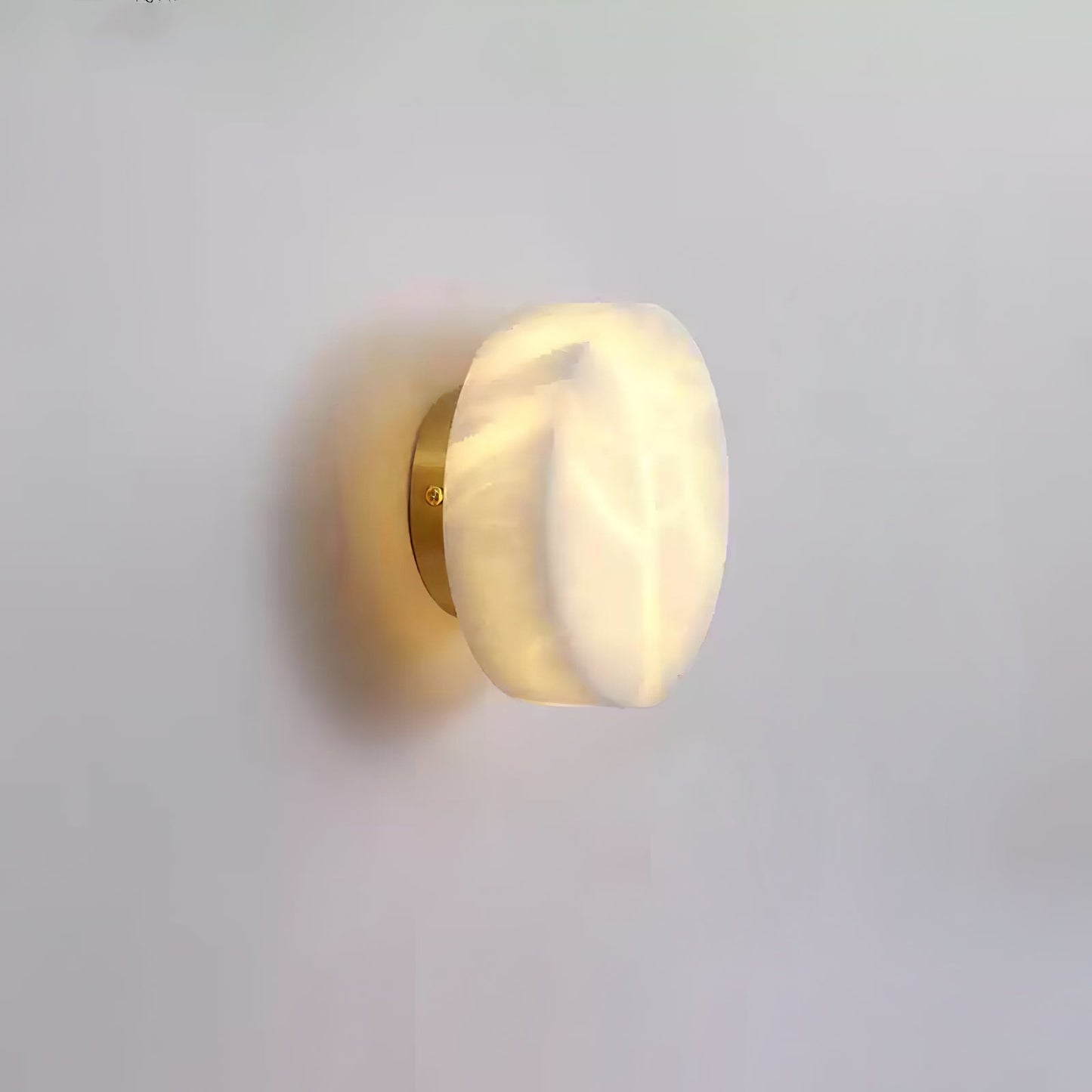 Cylindrical Alabaster Wall Light, Hardwired Wall Sconce, detail 24