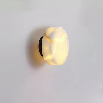 Cylindrical Alabaster Wall Light, Hardwired Wall Sconce, detail 25