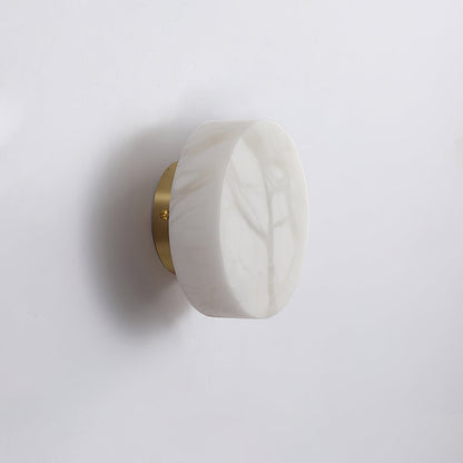 Cylindrical Alabaster Wall Light, Hardwired Wall Sconce, detail 3