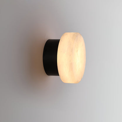 Cylindrical Alabaster Wall Light, Hardwired Wall Sconce, detail 2