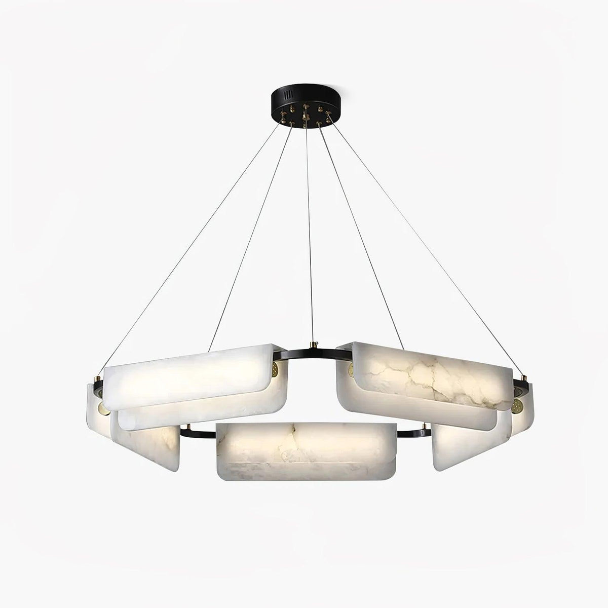 Delia Alabaster Chandelier 60 cm Dia - Tianguang Alabaster Lighting