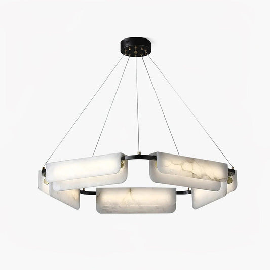 Delia Alabaster Chandelier 60 cm Dia - Tianguang Alabaster Lighting