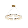 Diamond Shaped Alabaster Ring Chandelier - Tianguang Alabaster Lighting