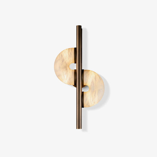 Dolly Alabaster Wall Lamp 11.8 in Dia Antique bronze - Tianguang Alabaster Lighting