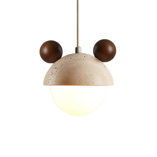 Domiere Travertine Pendant Lamp 6.3" - Tianguang Alabaster Lighting