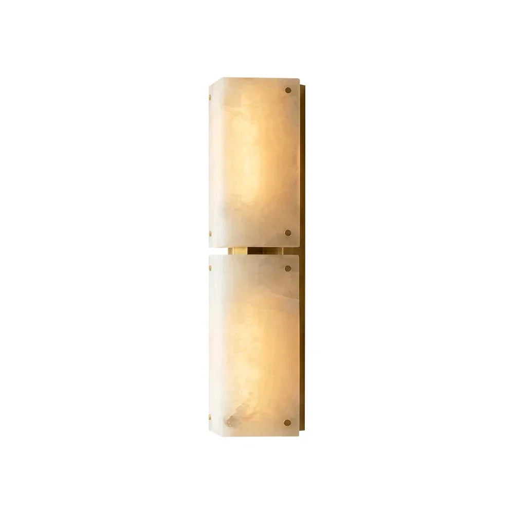Double Panel Aurelia Alabaster Wall Lamp - Tianguang Alabaster Lighting