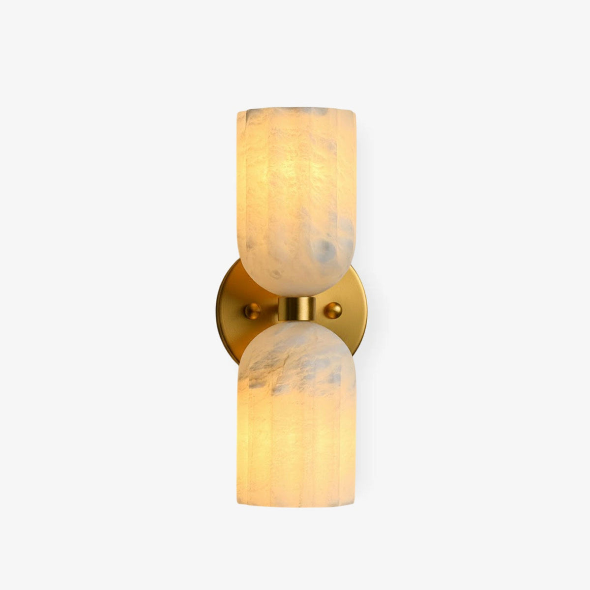 Dual Alabaster Ribbed Wall Sconce - Tianguang Alabaster Lighting