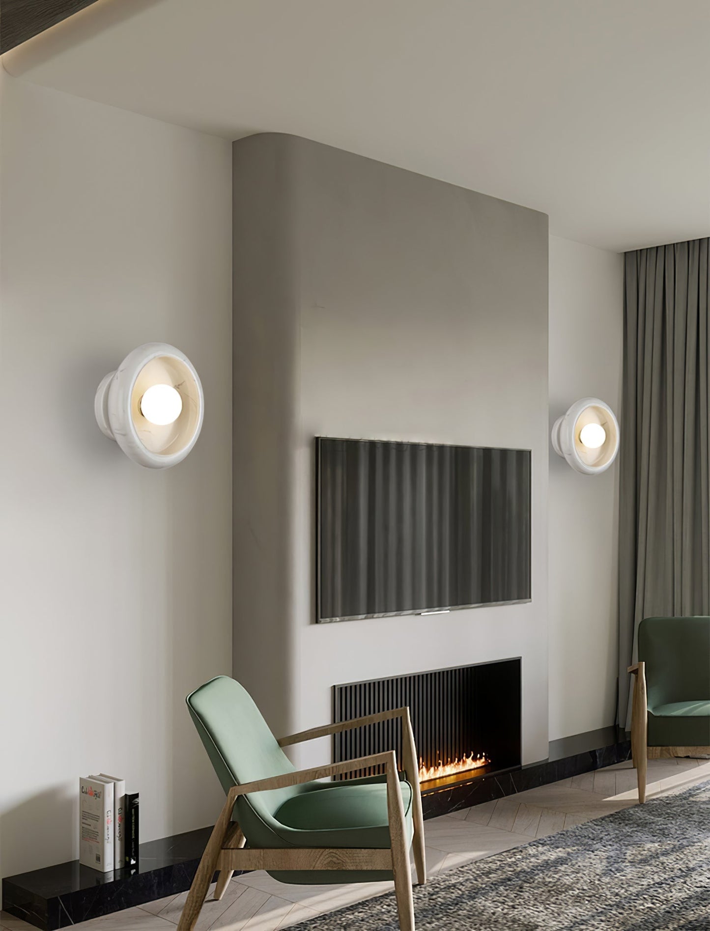 Eclipse Jade Wall Light, Hardwired Wall Sconce, detail 16