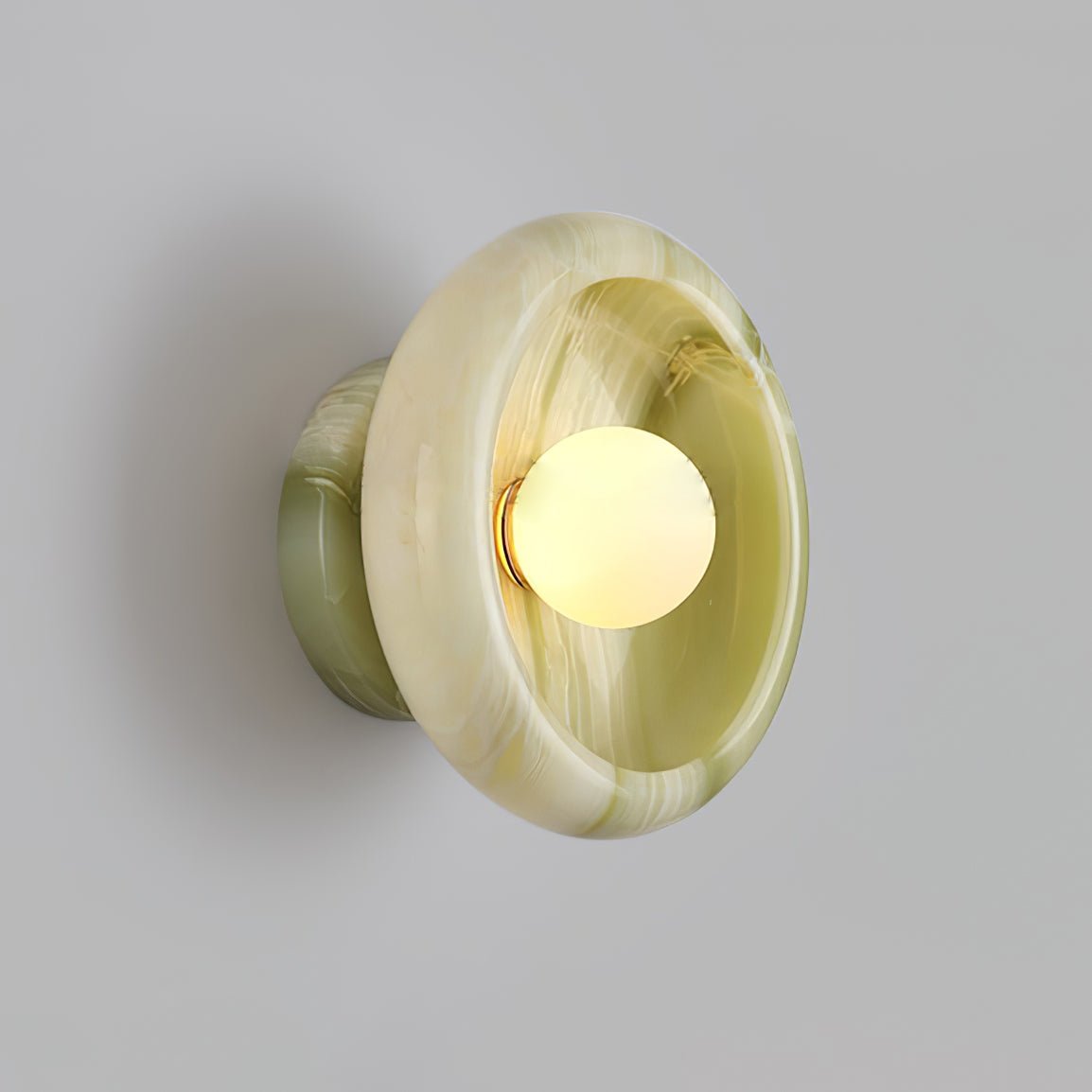 Eclipse Jade Wall Light, Hardwired Wall Sconce, detail 6