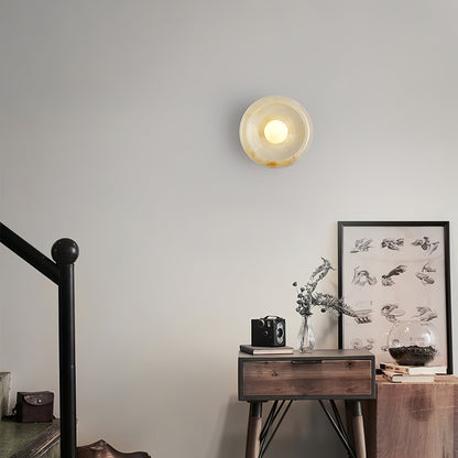 Eclipse Jade Wall Light, Hardwired Wall Sconce, detail 8
