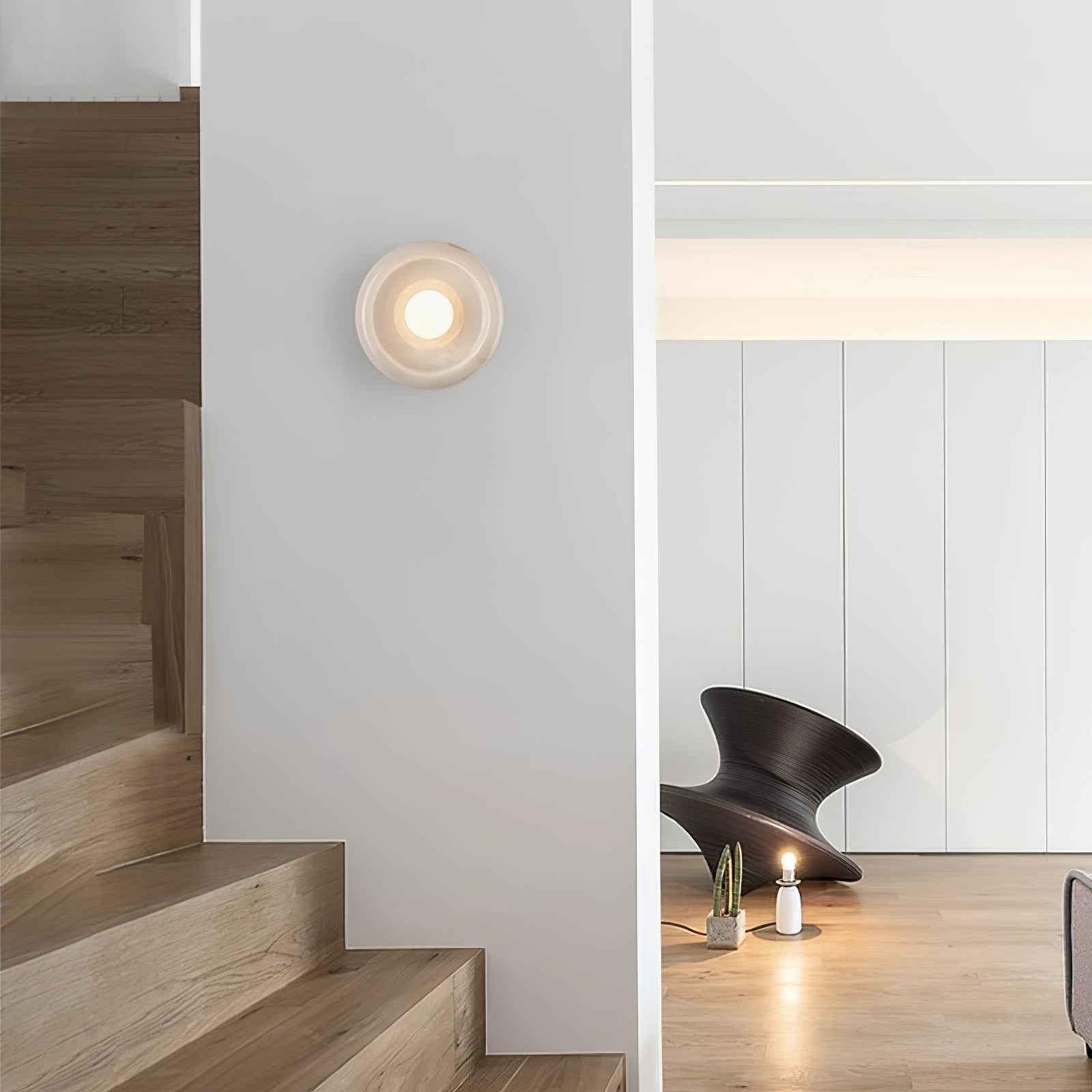 Eclipse Jade Wall Light, Hardwired Wall Sconce, detail 9