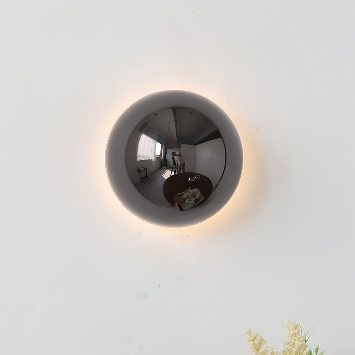 Aurum Sphere Wall Light, Hardwired Wall Sconce, detail 12