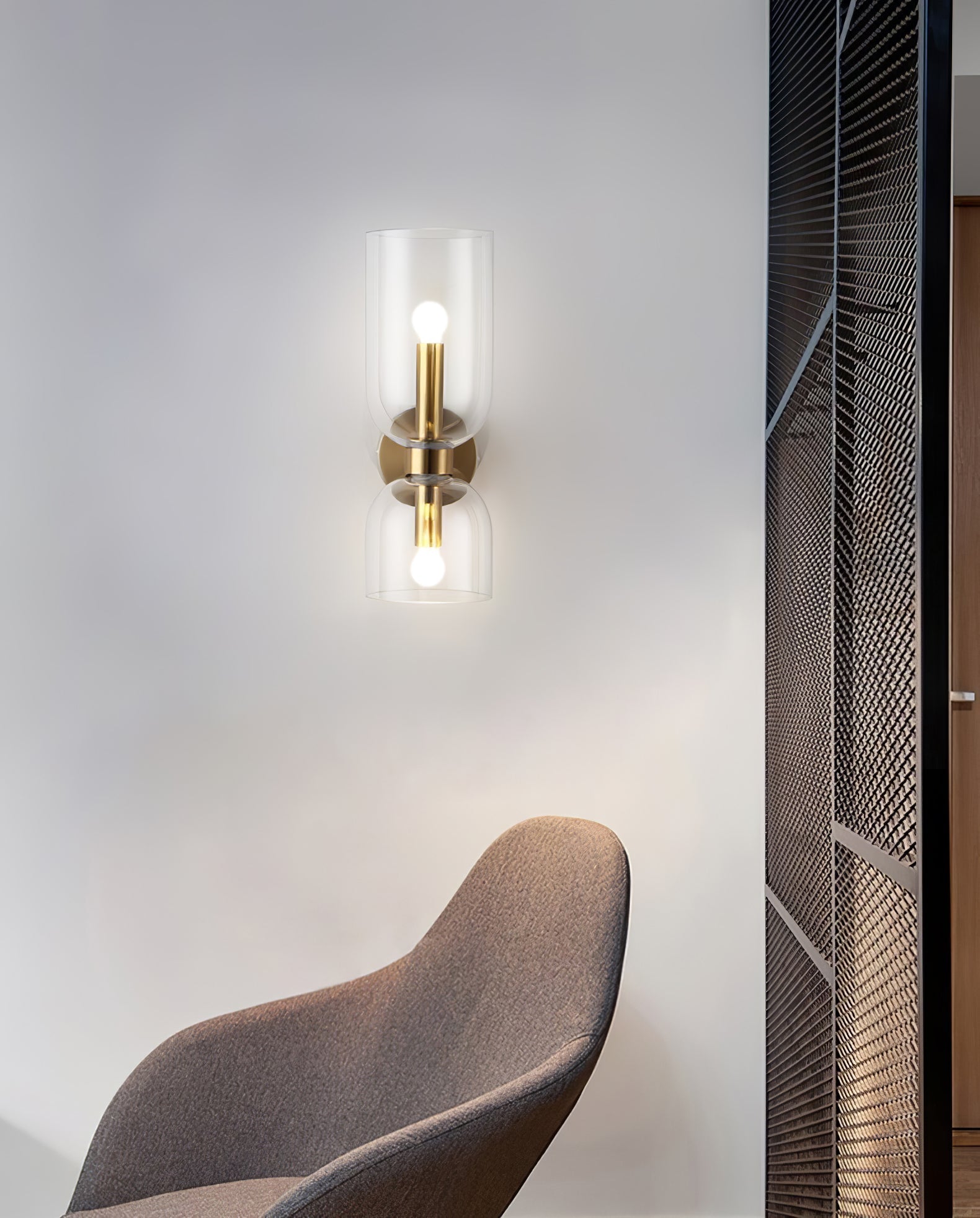 Edie Wall Light - Φ 4.7 x H 13.8 Brass, Hardwired Wall Sconce, detail 40