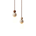 Elara Duo Travertine Pendant Lamp 4.3 in Dia - Tianguang Alabaster Lighting