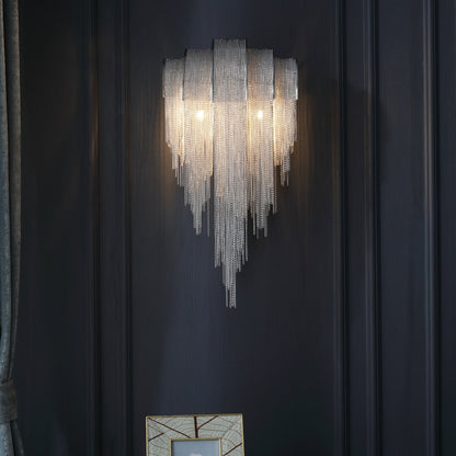 Chains Tassel Wall Light, Hardwired Wall Sconce, detail 5