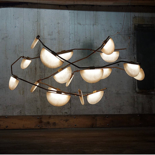 Alabaster Artistic Modern Chandelier for Bar Area - Tianguang Alabaster Lighting