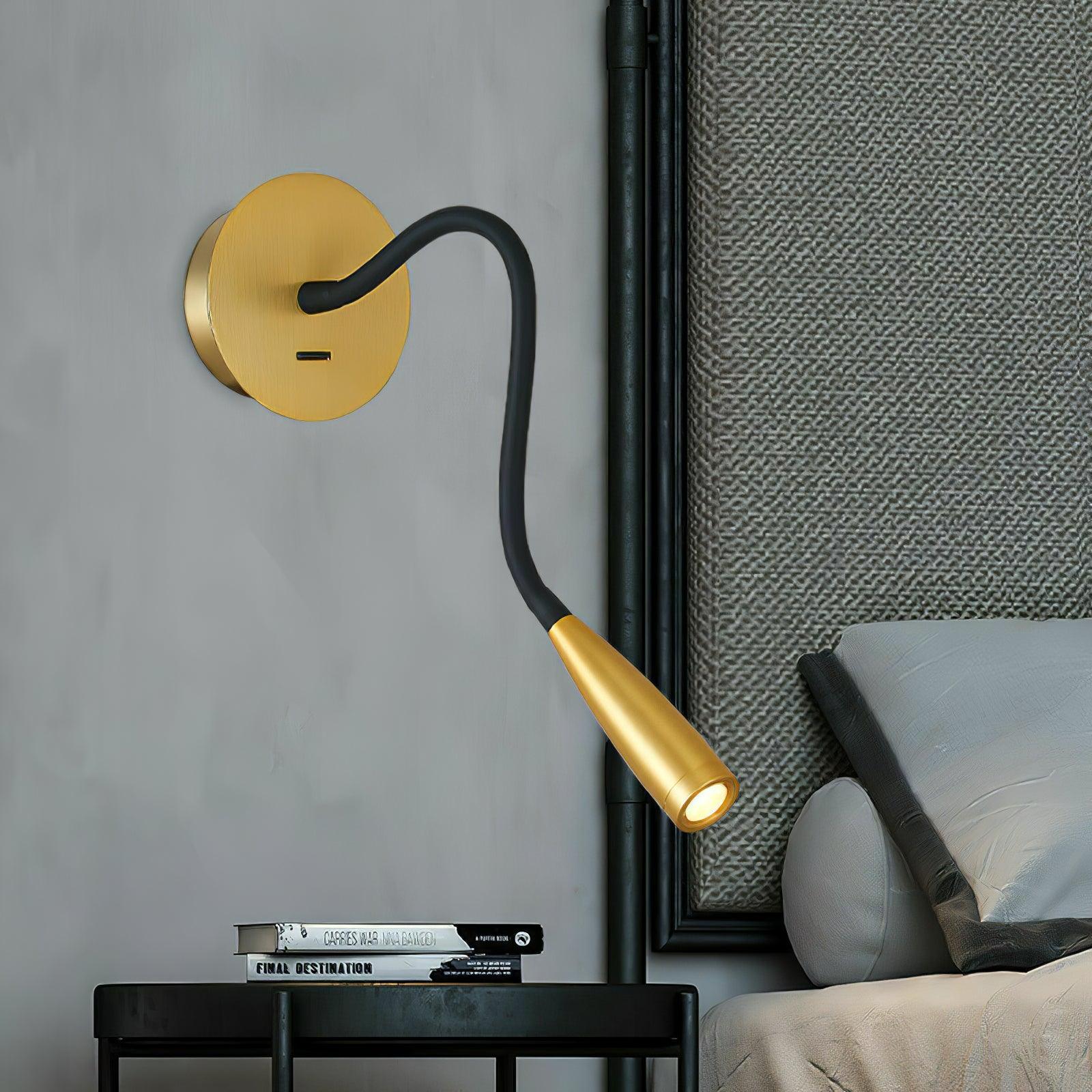 Flexi Hose Wall Light, Plug-In Wall Sconce, detail 9