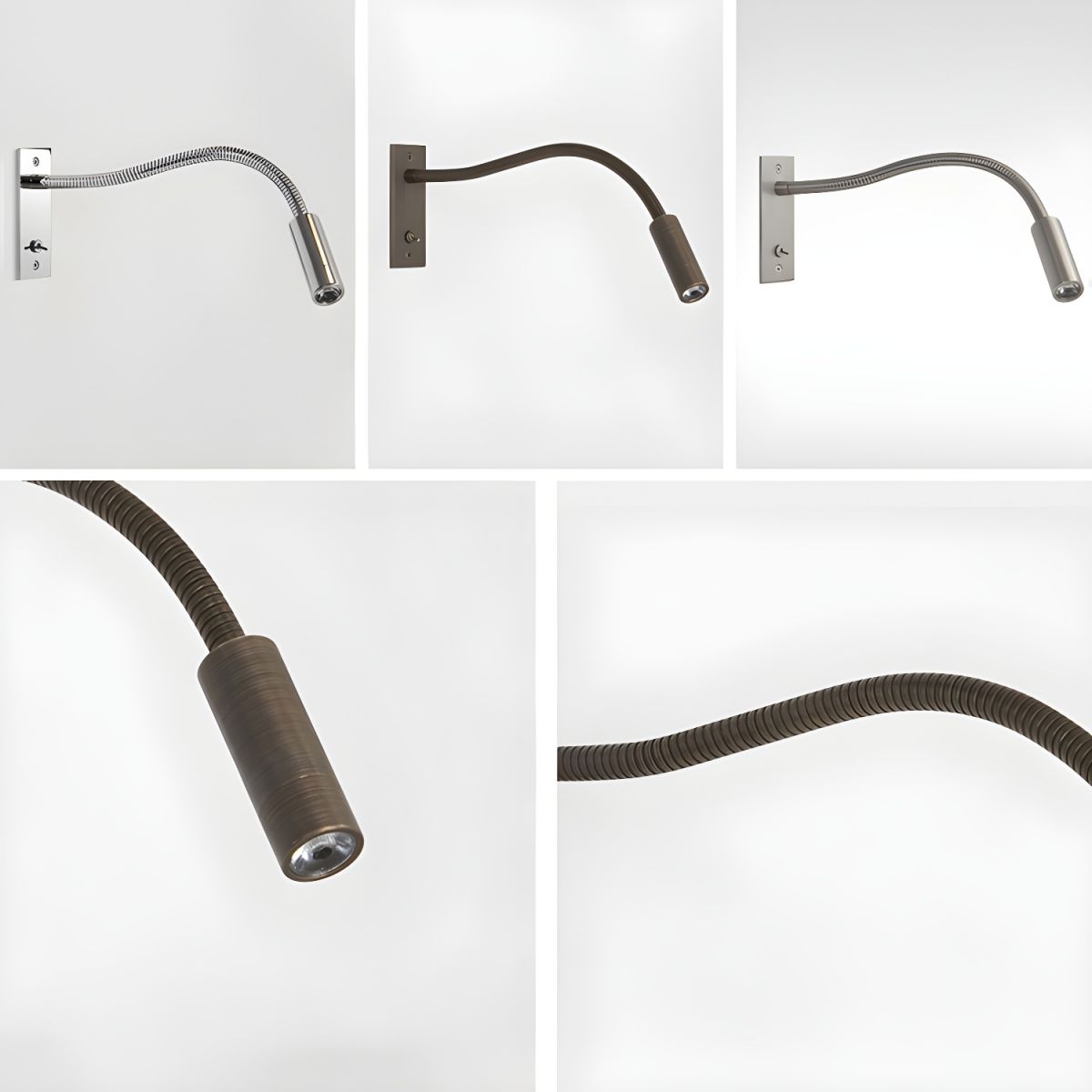Flexible Gooseneck Sconce Wall Light, Hardwired Wall Sconce, detail 10