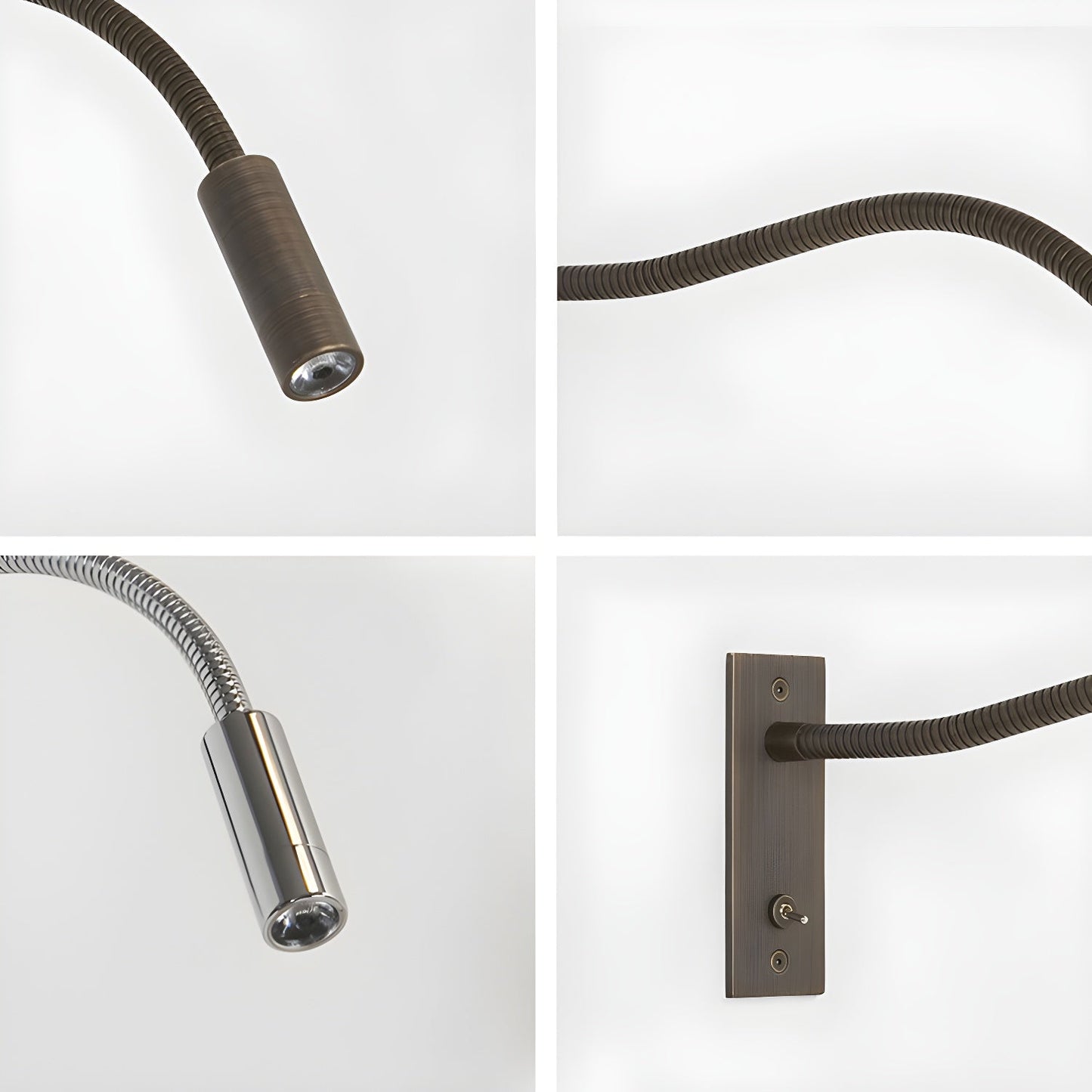 Flexible Gooseneck Sconce Wall Light, Hardwired Wall Sconce, detail 11