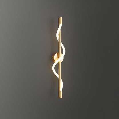 Flexible Linear Curve Wall Light, Hardwired Wall Sconce, Rope, W 25cm x H 60cm
