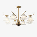 Flora Brass Electrolier Alabaster Chandelier - Tianguang Alabaster Lighting