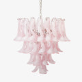 Florentine Lily Murano Alabaster Chandelier 25.6 in Dia Nickel - Tianguang Alabaster Lighting